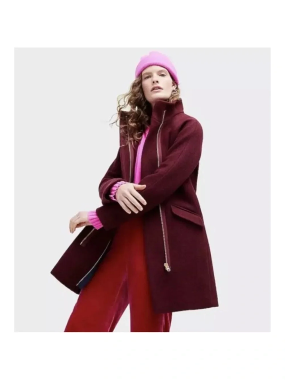 J. Crew Nello Gori Cocoon Coat in Italian Stadium Cloth Wool Blend Jacket - Picture 3 of 8